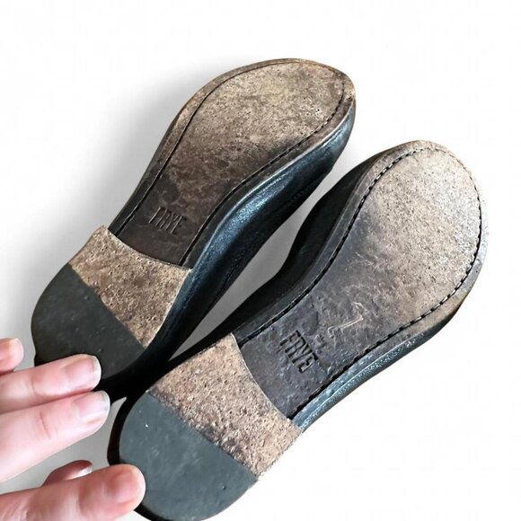 Frye Carson Ballet Flat - Black Size 8 - Picture 3 of 8